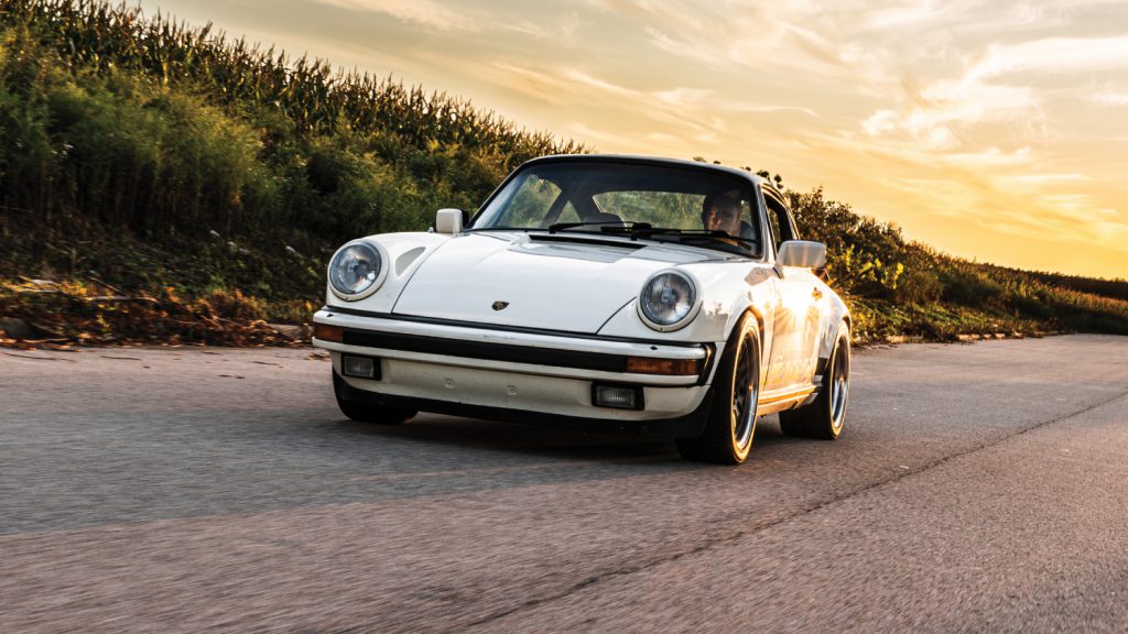 Porsche 911 Driving at Sunset